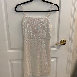 White sequin dress
